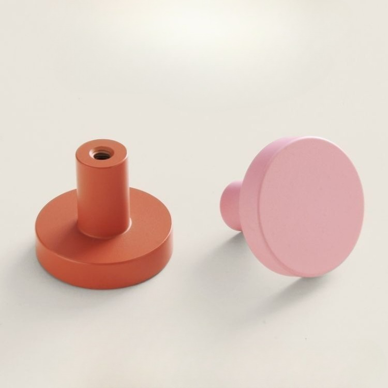 Furniture Hardware Drawer Pulls - Morandi Color Orange/Pink Cabinet Door Pulls