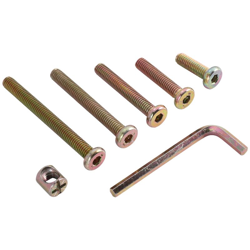 DT17 Baby Bed Screws Bolts Kit - огляд і ціна Furniture Hardware Barrel Nut