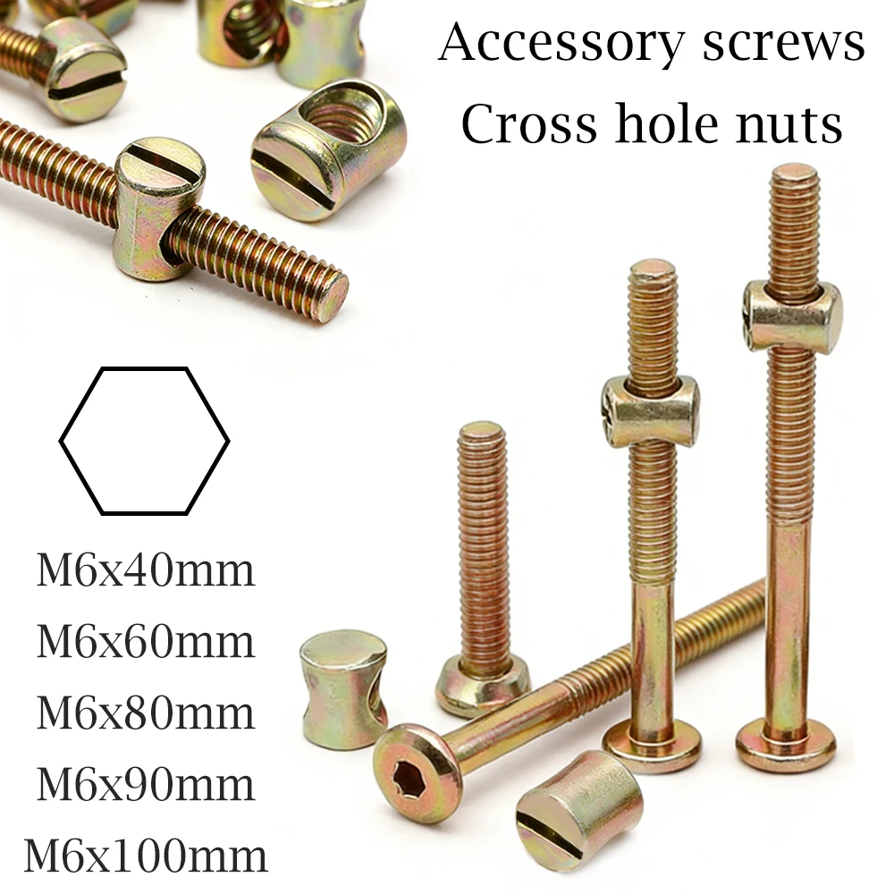 10/20Pcs M6 Hex Socket Head Ca - огляд і ціна Furniture Hardware Barrel Nut