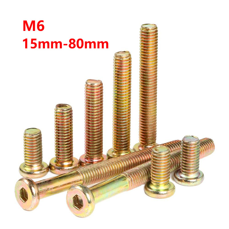 M6 Zinc Plated Hex Drive Allen - огляд і ціна Furniture Hardware Barrel Nut