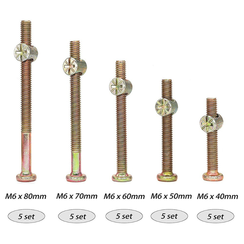 50pcs Zinc Plated Furniture Sc - огляд і ціна Furniture Hardware Barrel Nut