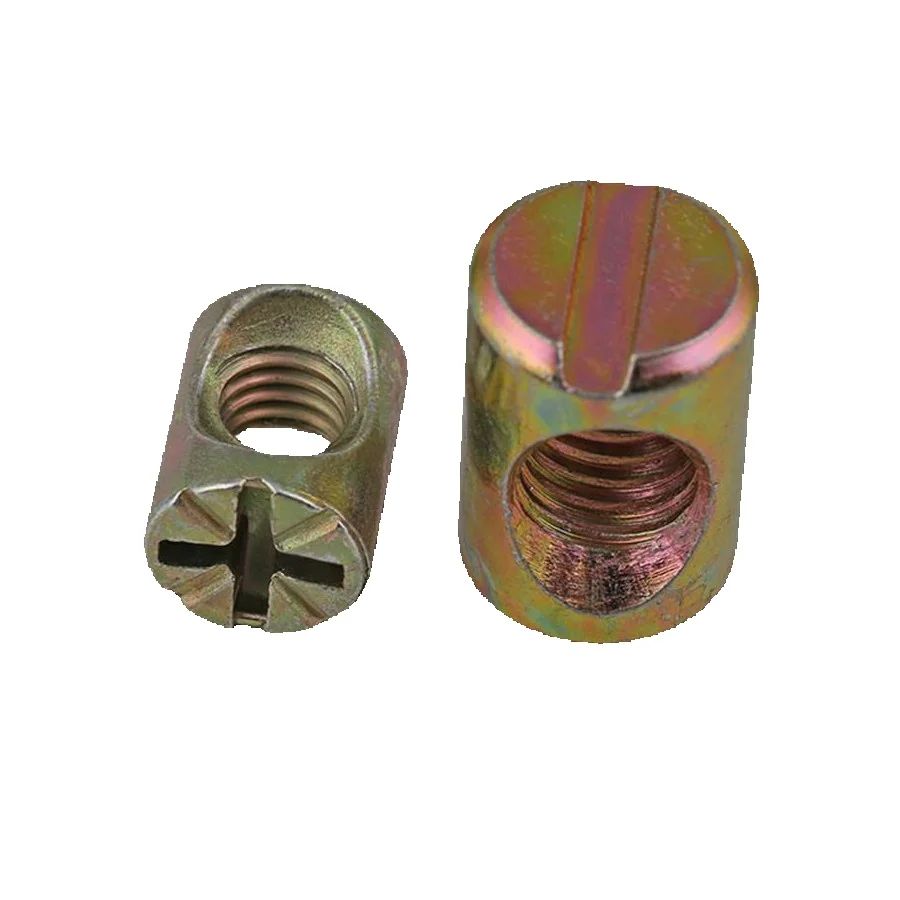 100pcs Color Zinc Plated Slott - огляд і ціна Furniture Hardware Barrel Nut