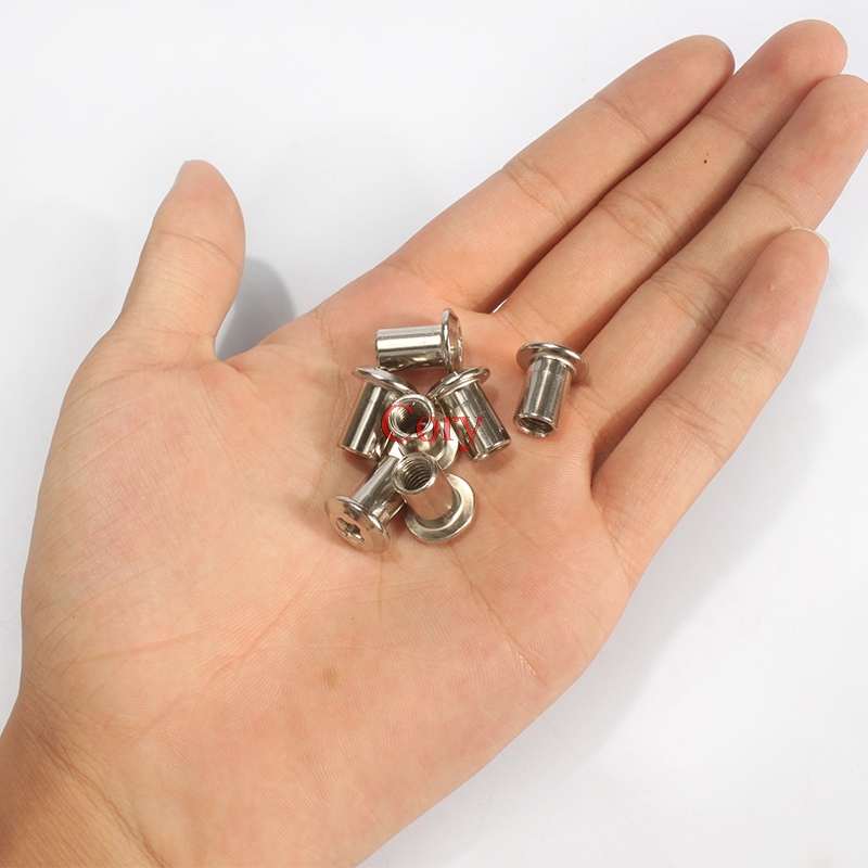 10pcs 6mm Barrel Nut Flat Head - огляд і ціна Furniture Hardware Barrel Nut